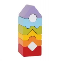 Set constructii din lemn 8 piese Cubika - Turn