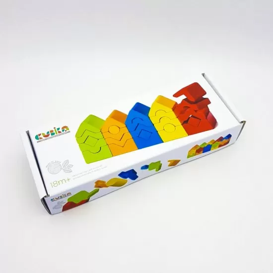 Set de constructii lemn Cubika Turnuri 25 piese Set de constructii lemn Cubika Turnuri 25 piese