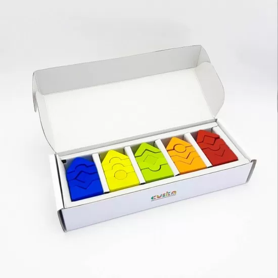 Set de constructii lemn Cubika Turnuri 25 piese Set de constructii lemn Cubika Turnuri 25 piese