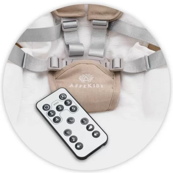 Leagan electric multifunctional pentru bebelusi AppeKids - I-Size - Bubble Beige Leagan electric multifunctional pentru bebelusi AppeKids - I-Size - Bubble Beige