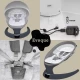 Leagan electric pentru bebelusi, cu spatar reglabil si senzor de miscare, AppeKids Evoque - Powder Grey Leagan electric pentru bebelusi, cu spatar reglabil si senzor de miscare, AppeKids Evoque - Powder Grey