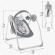 Leagan electric pentru bebelusi cu 5 viteze de balansare si 6 melodii MoMi Liss Grey