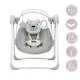 Leagan pentru bebelusi MoMi Liss Bear Gri/Turcoaz cu 5 viteze de balansare Leagan pentru bebelusi MoMi Liss Bear Gri/Turcoaz cu 5 viteze de balansare