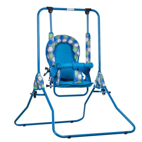 Leagan pentru copii Top Kids cu spatar reglabil Blue Dots Leagan pentru copii Top Kids cu spatar reglabil Blue Dots