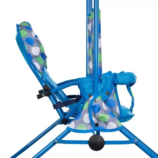 Leagan pentru copii Top Kids cu spatar reglabil Blue Dots Leagan pentru copii Top Kids cu spatar reglabil Blue Dots
