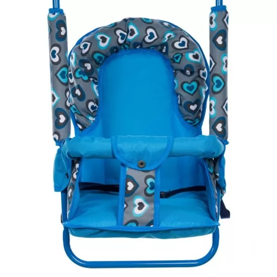 Leagan pentru copii Top Kids cu spatar reglabil Blue Hearts Leagan pentru copii Top Kids cu spatar reglabil Blue Hearts