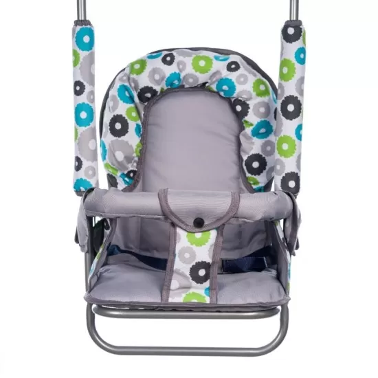 Leagan pentru copii Top Kids cu spatar reglabil Grey Flowers Leagan pentru copii Top Kids cu spatar reglabil Grey Flowers