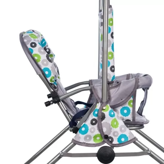 Leagan pentru copii Top Kids cu spatar reglabil Grey Flowers Leagan pentru copii Top Kids cu spatar reglabil Grey Flowers