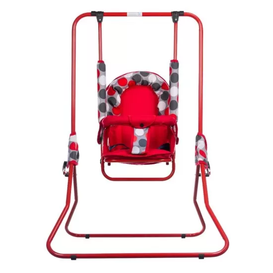 Leagan pentru copii Top Kids cu spatar reglabil Red Dots Leagan pentru copii Top Kids cu spatar reglabil Red Dots