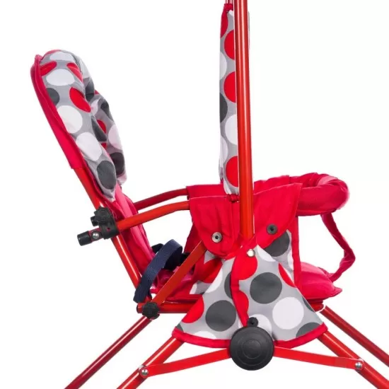 Leagan pentru copii Top Kids cu spatar reglabil Red Dots Leagan pentru copii Top Kids cu spatar reglabil Red Dots