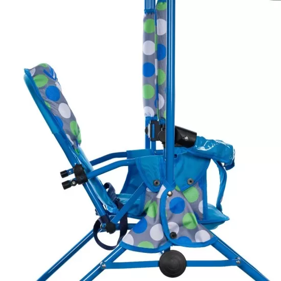 Leagan pentru copii Top Kids cu spatar reglabil si bara detasabila Blue Dots Leagan pentru copii Top Kids cu spatar reglabil si bara detasabila Blue Dots