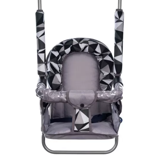 Leagan pentru copii Top Kids cu spatar reglabil si bara detasabila Grey Romb Leagan pentru copii Top Kids cu spatar reglabil si bara detasabila Grey Romb