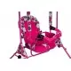 Leagan pentru copii Top Kids cu spatar reglabil si bara detasabila Pink Flowers Leagan pentru copii Top Kids cu spatar reglabil si bara detasabila Pink Flowers