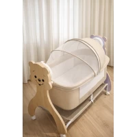 Patut Multifunctional cu leganare electrica, sunete si Bluetooth, AppeKids Buggy 