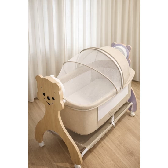 Patut Multifunctional cu leganare electrica, sunete si Bluetooth, AppeKids Buggy 
