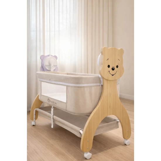 Patut Multifunctional cu leganare electrica, sunete si Bluetooth, AppeKids Buggy 