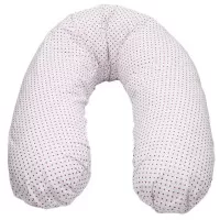 Perna de alaptat cu husa bumbac si umplutura fibre de silicon Eko 180 cm - Fucsia