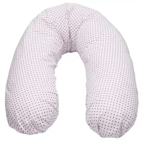 Perna de alaptat cu husa bumbac si umplutura fibre de silicon Eko 180 cm - Fucsia Perna de alaptat cu husa bumbac si umplutura fibre de silicon Eko 180 cm - Fucsia