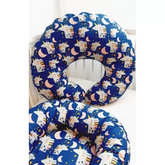 Perna pentru alaptare, 100% Bumbac, 60X60 cm, Eko - Navy Perna pentru alaptare, 100% Bumbac, 60X60 cm, Eko - Navy