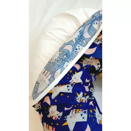 Perna pentru alaptare, 100% Bumbac, 60X60 cm, Eko - Navy Perna pentru alaptare, 100% Bumbac, 60X60 cm, Eko - Navy
