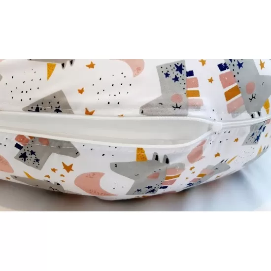 Perna pentru alaptare, 100% Bumbac, 60X60 cm, Eko - Pink