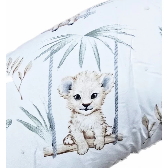 Perna pentru gravida, Fibre din silicon, 180 cm, Appekids - Safari Perna pentru gravida, Fibre din silicon, 180 cm, Appekids - Safari