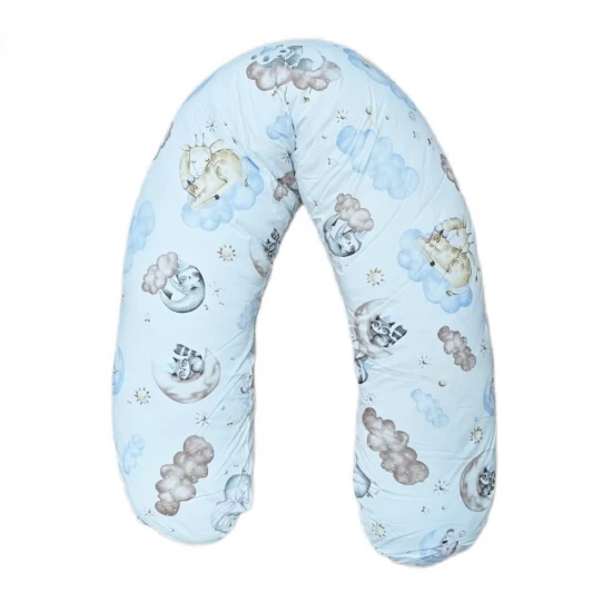 Perna pentru gravida, Fibre din silicon, 180 cm, Appekids - Clouds Perna pentru gravida, Fibre din silicon, 180 cm, Appekids - Clouds
