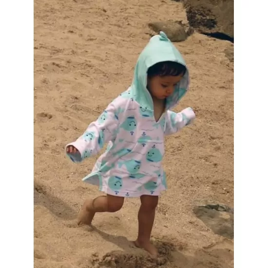 Poncho Baie UPF50 + Zoocchini, 0-12 Luni, Seahorse Poncho Baie UPF50 + Zoocchini, 0-12 Luni, Seahorse