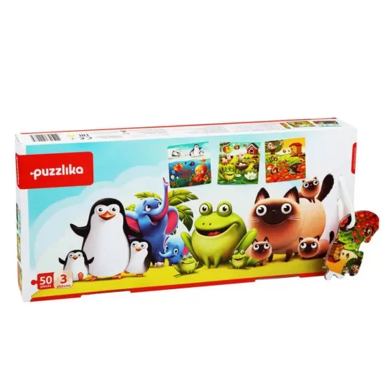 Puzzle 3 in 1 Cubika Animalutele Preferate Puzzle 3 in 1 Cubika Animalutele Preferate