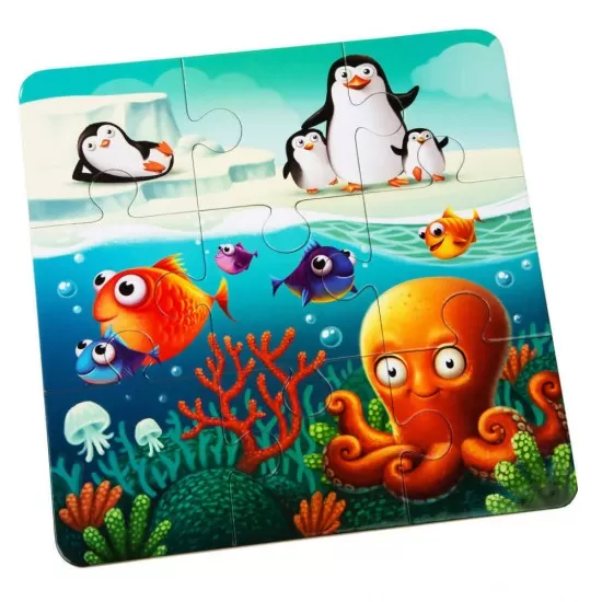 Puzzle 3 in 1 Cubika Animalutele Preferate Puzzle 3 in 1 Cubika Animalutele Preferate