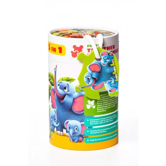 Puzzle 5 in 1 Cubika Familia Potrivita Puzzle 5 in 1 Cubika Familia Potrivita