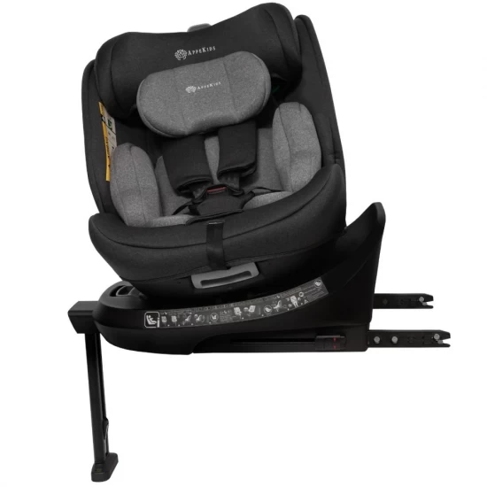 Scaun auto Appekids, I-SIZE, 40-150 cm, Rear Facing 360°, Pro Confort - Grey Scaun auto Appekids, I-SIZE, 40-150 cm, Rear Facing 360°, Pro Confort - Grey