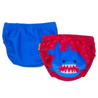 Set 2 chilotei de baie impermeabili, Zoocchini, protectie UPF50+, marime M, 12-24 Luni – Shark