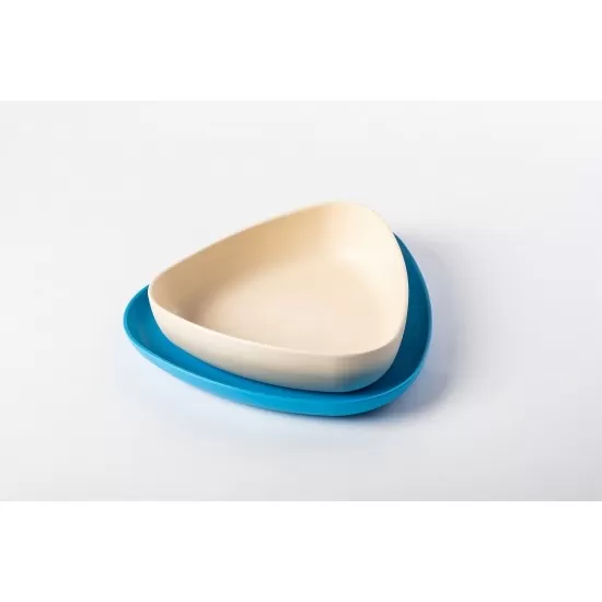 Set 2 farfurii eKoala BIOplastic White/Blue Set 2 farfurii eKoala BIOplastic White/Blue