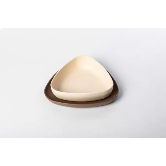 Set 2 farfurii eKoala BIOplastic White/Brown Set 2 farfurii eKoala BIOplastic White/Brown