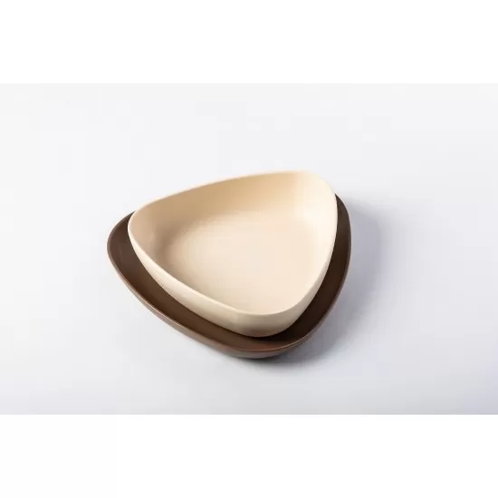 Set 2 farfurii eKoala BIOplastic White/Brown Set 2 farfurii eKoala BIOplastic White/Brown