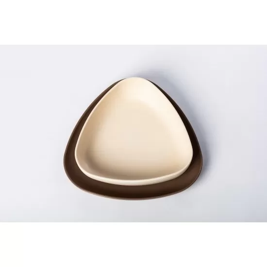 Set 2 farfurii eKoala BIOplastic White/Brown Set 2 farfurii eKoala BIOplastic White/Brown