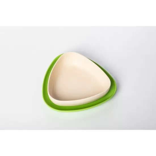 Set 2 farfurii eKoala BIOplastic White/Green Set 2 farfurii eKoala BIOplastic White/Green