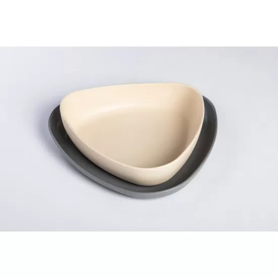 Set 2 farfurii eKoala BIOplastic White/Grey Set 2 farfurii eKoala BIOplastic White/Grey
