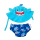 Set chilotel de baie si palarie, Marimea L, UPF 50+, Zoocchini, Shark, 1-2 ani