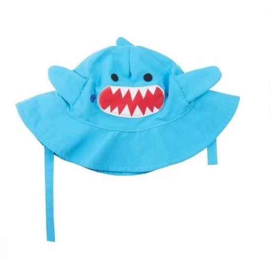 Set chilotel de baie si palarie, Marimea L, UPF 50+, Zoocchini, Shark, 1-2 ani
