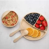 Set Diversificare, AppeKids, 100% Silicon, Basic - Bubble Beige