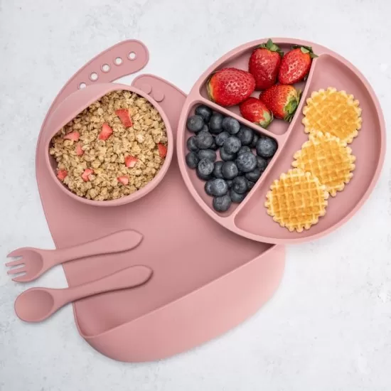 Set Diversificare, AppeKids, 100% Silicon, Classic - Old Rose Set Diversificare, AppeKids, 100% Silicon, Classic - Old Rose