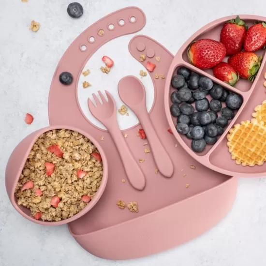 Set Diversificare, AppeKids, 100% Silicon, Classic - Old Rose Set Diversificare, AppeKids, 100% Silicon, Classic - Old Rose
