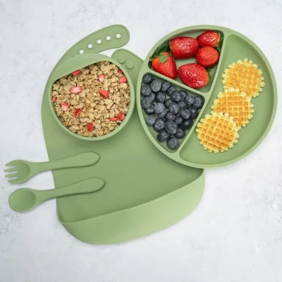 Set Diversificare, AppeKids, 100% Silicon, Classic - Raw Green Set Diversificare, AppeKids, 100% Silicon, Classic - Raw Green