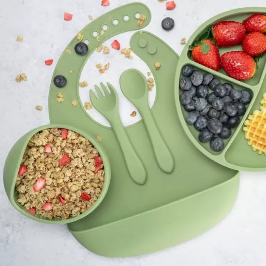 Set Diversificare, AppeKids, 100% Silicon, Classic - Raw Green Set Diversificare, AppeKids, 100% Silicon, Classic - Raw Green