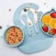 Set Diversificare, AppeKids, 100% Silicon, Kitty - Aqua Blue Set Diversificare, AppeKids, 100% Silicon, Kitty - Aqua Blue