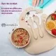 Set Diversificare, AppeKids, 100% Silicon, Kitty - Bubble Beige