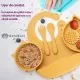 Set Diversificare, AppeKids, 100% Silicon, Kitty - Honey Set Diversificare, AppeKids, 100% Silicon, Kitty - Honey