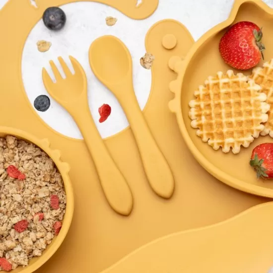Set Diversificare, AppeKids, 100% Silicon, Kitty - Honey Set Diversificare, AppeKids, 100% Silicon, Kitty - Honey